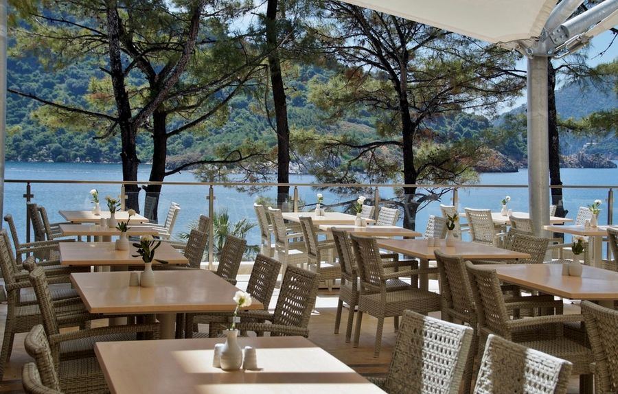 Restaurant terrace overlooking the water