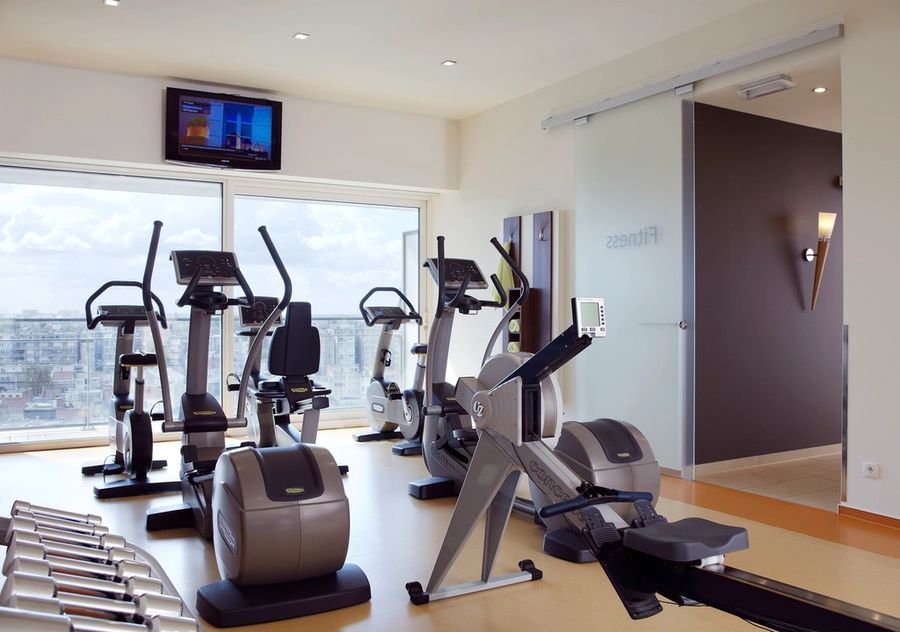 Cardio machines in a fitness room